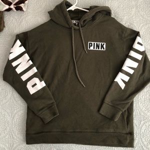 VS PINK Army green hoodie